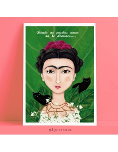 Lámina Frida Khalo " Donde...