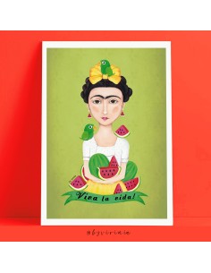 Lámina Frida Khalo "Viva la...