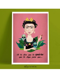 Lámina Frida Khalo " Si te...