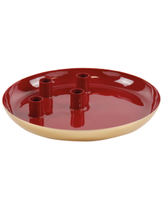 Plato velas Rojo Burdeos