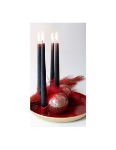 Plato velas Rojo Burdeos 2
