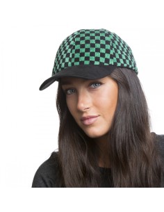 Gorra cuadros Negro verde 2