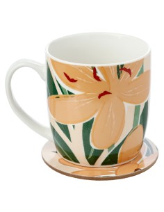 Taza porcelana Y posavasos...