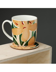 Taza porcelana Y posavasos... 2